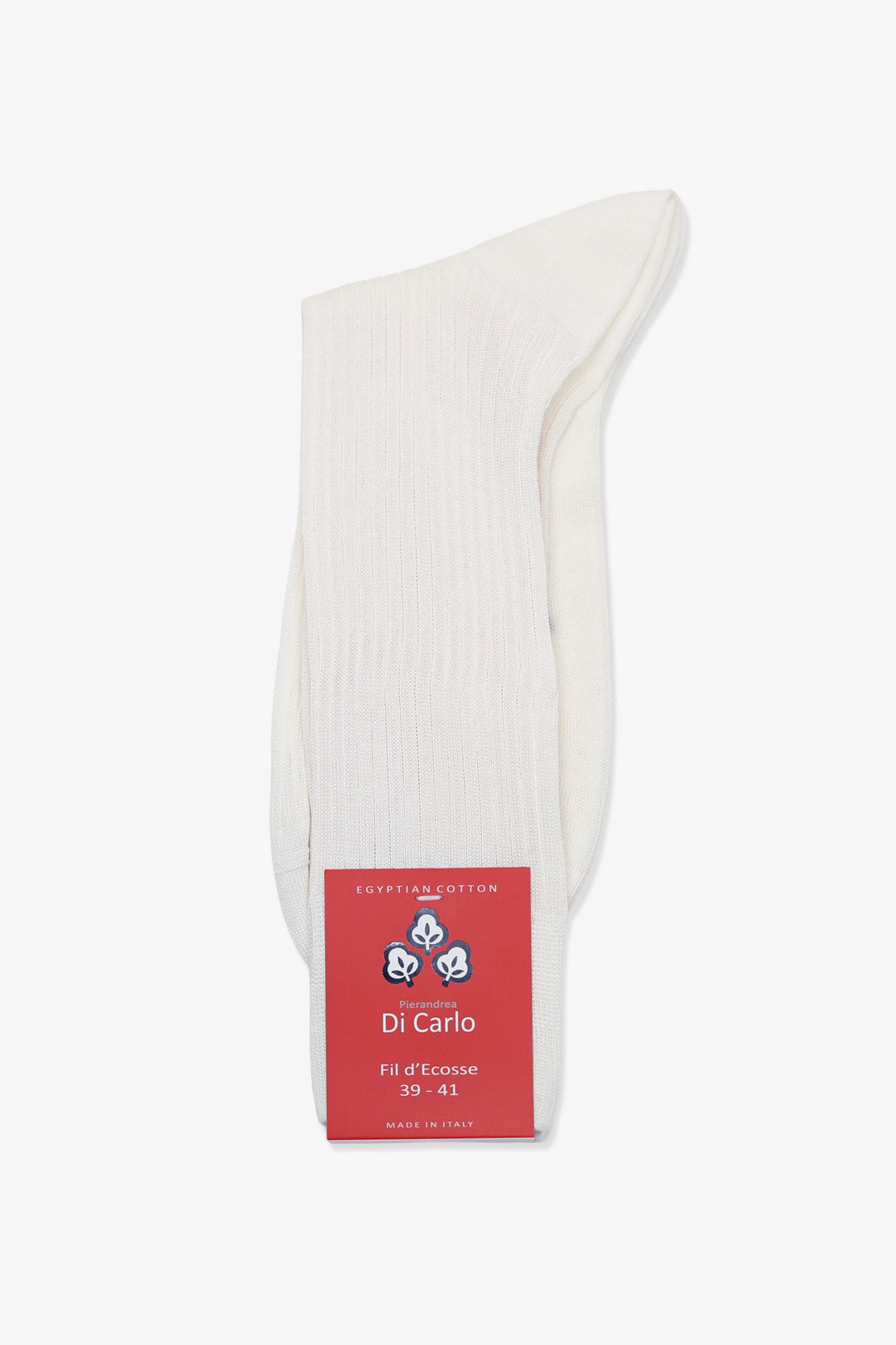 Off White Cotton Ankle Length Ribbed Socks