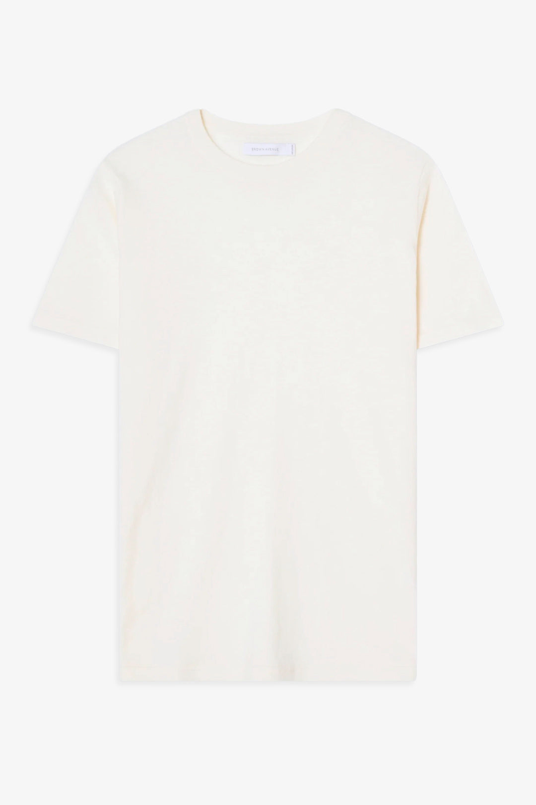 Off White Cotton Cashmere Knitted T-Shirt
