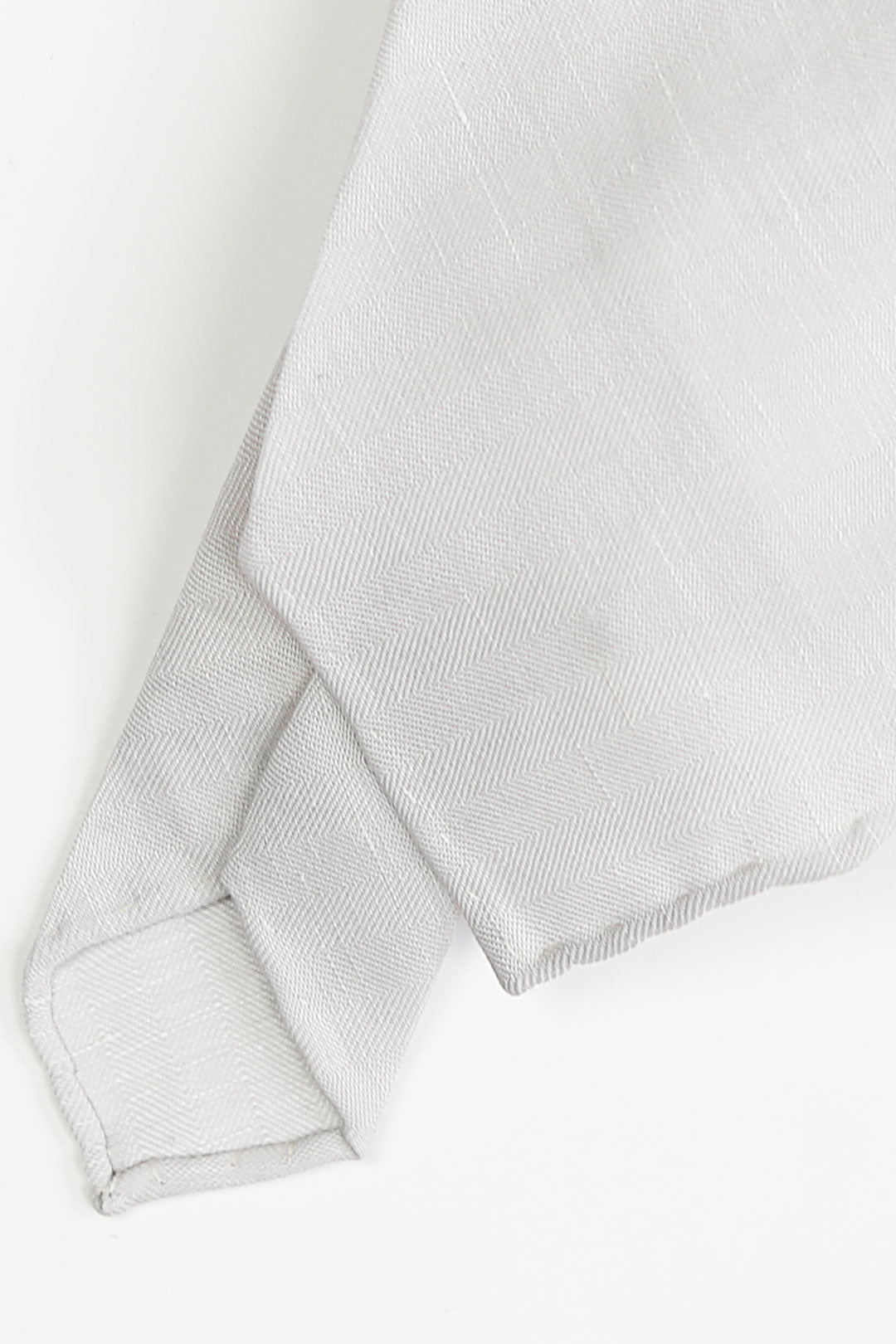 Pearl Grey Lightweight Wool Linen Tie
