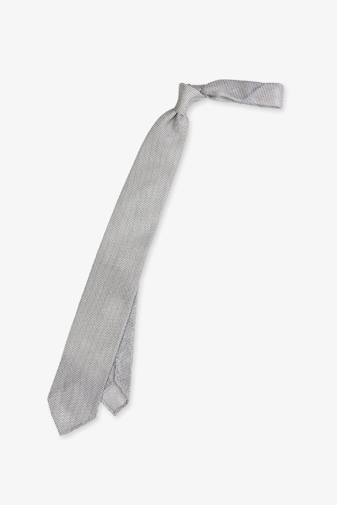 Silver Grey Lightweight Silk Grenadine Tie