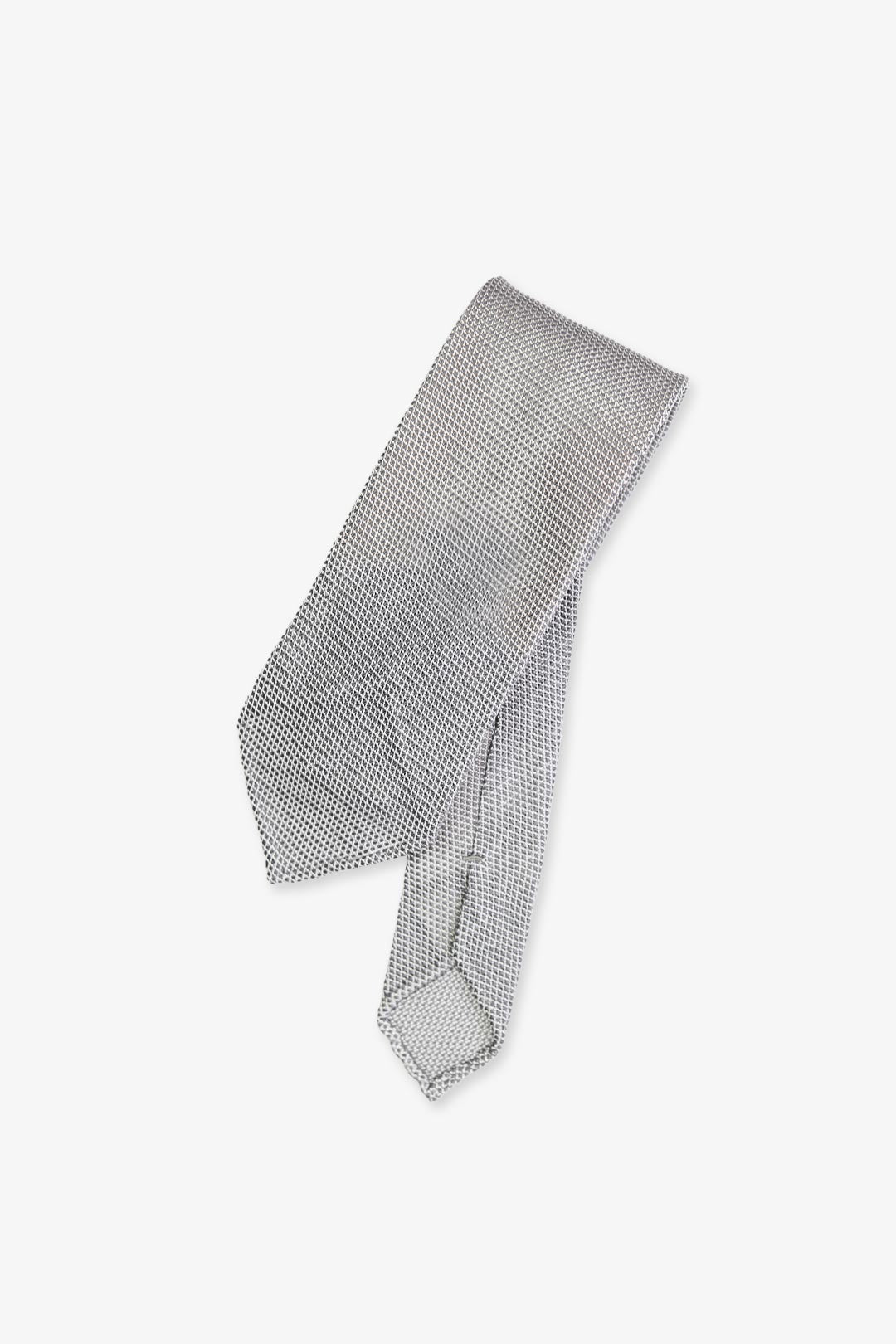 Silver Grey Lightweight Silk Grenadine Tie