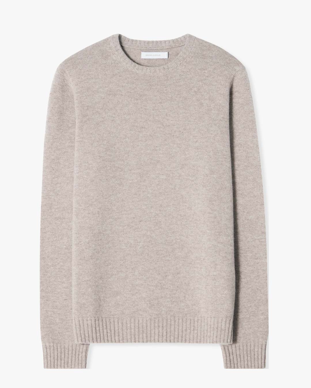 Warm Grey Wool Cashmere Chunky Sweater