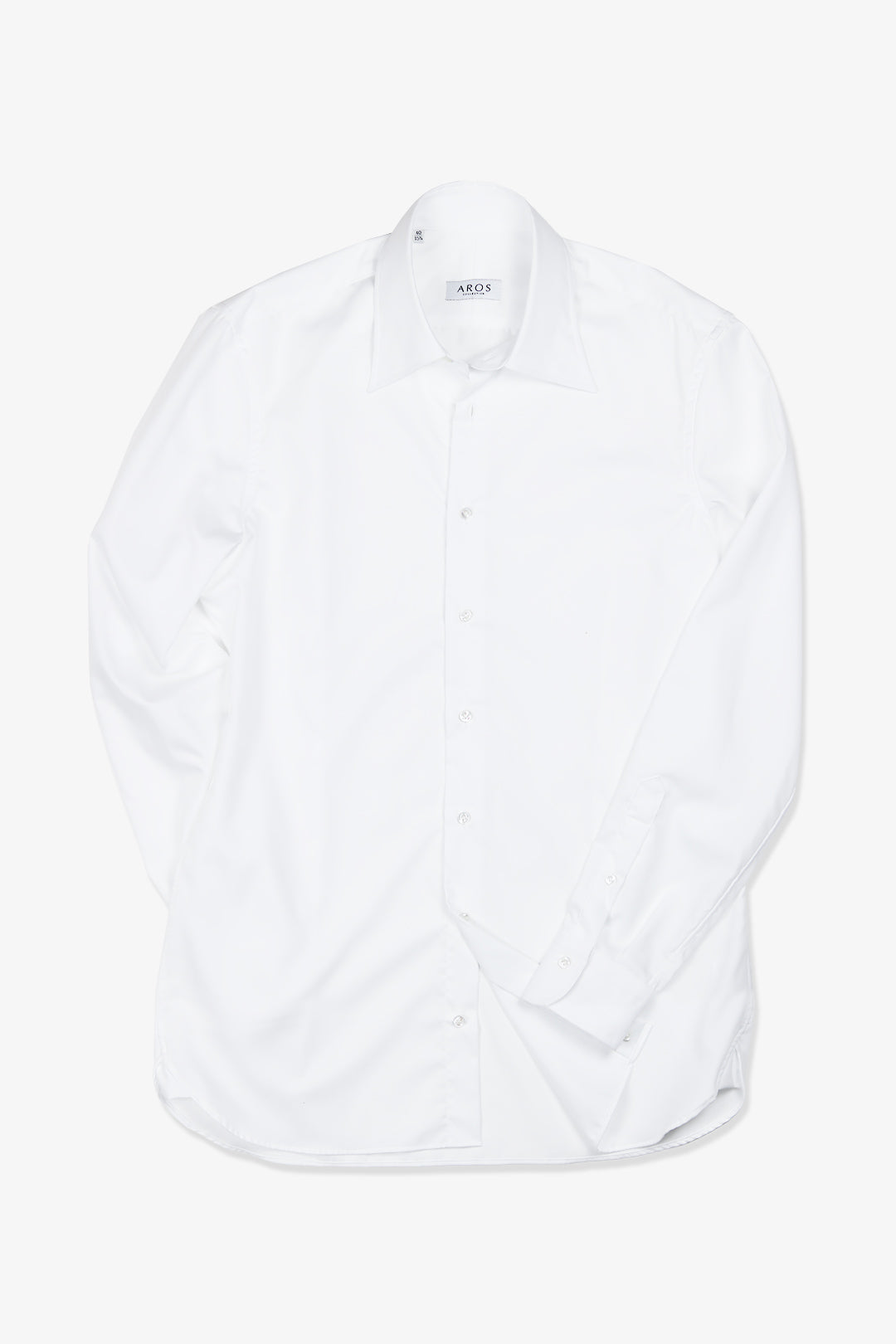 White hidden button down shirt