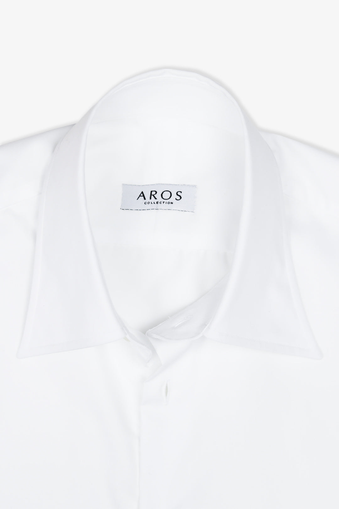 White hidden button down shirt
