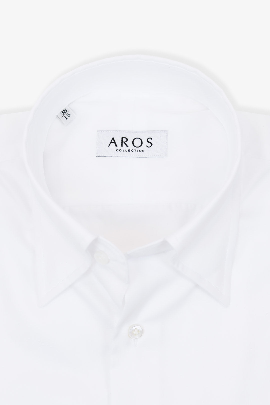 White hidden button down shirt