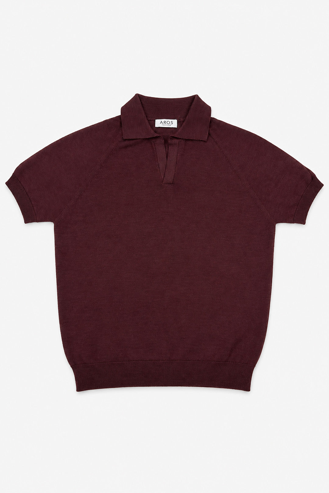 Burgundy Extra-fine Merino Skipper Polo Shirt