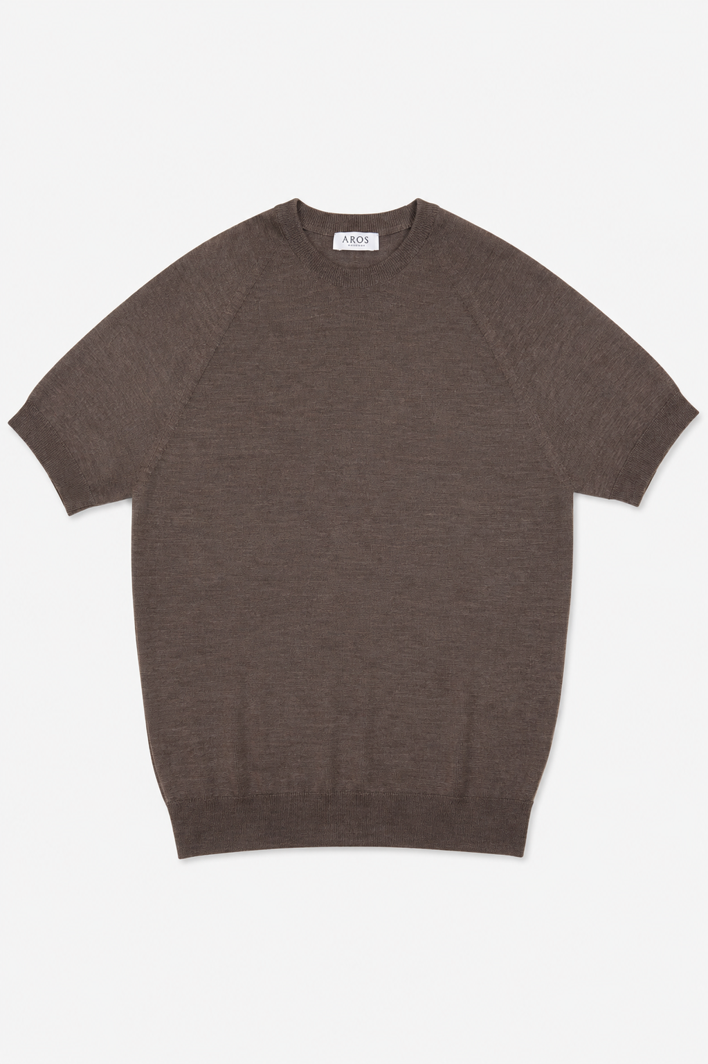 Cappuccino Brown Extra-fine Merino Knitted T-Shirt
